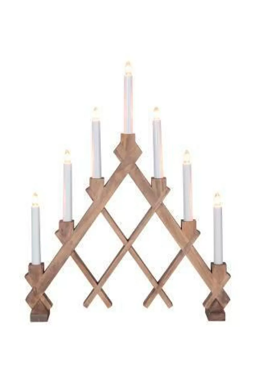 Julbelysning*Jotex Adventsljusstake Rut Brunbetsad