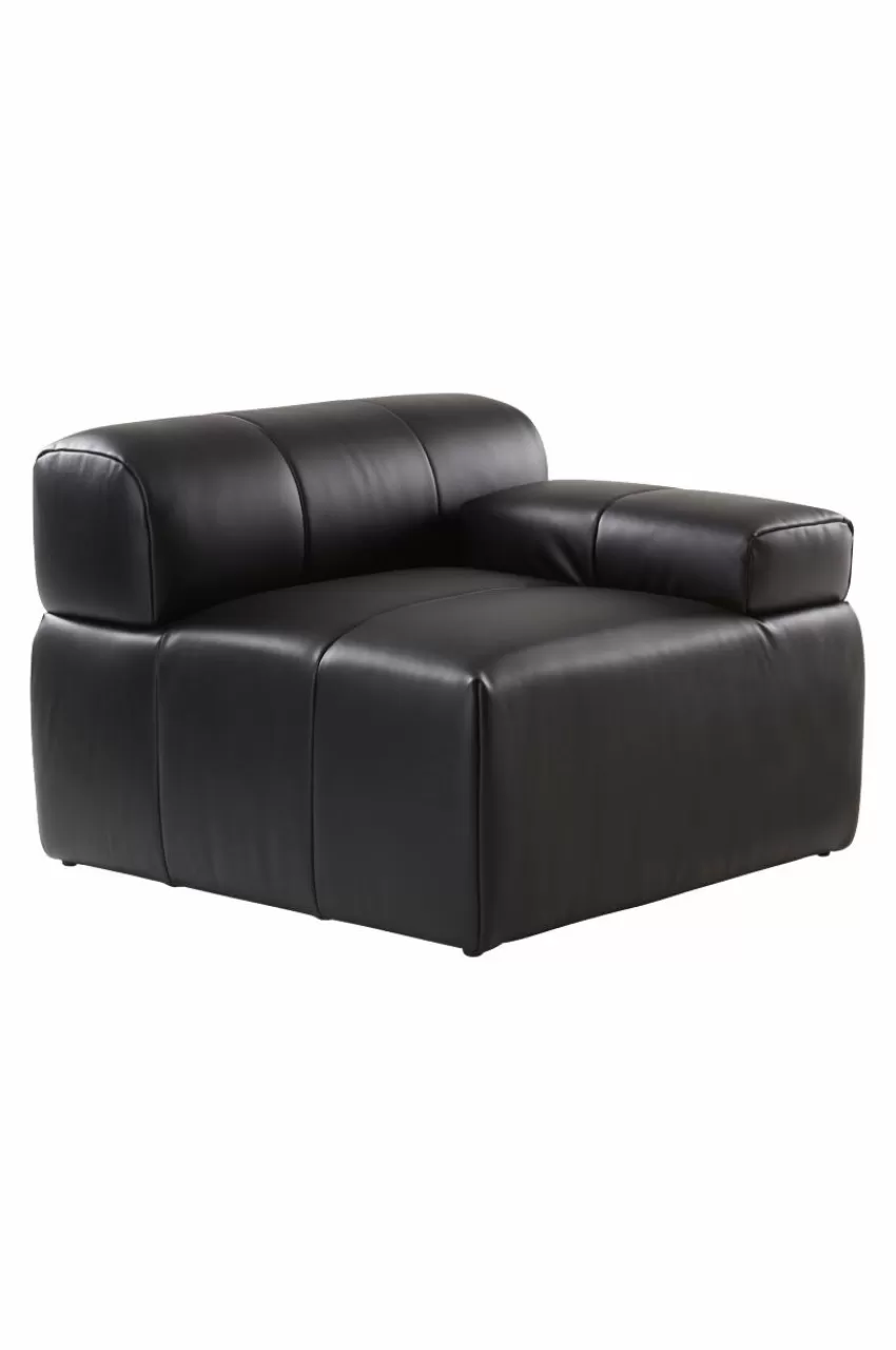 Soffor*Jotex DERMY Soffmodul Höger PU/ Lädermix Svart PU läder