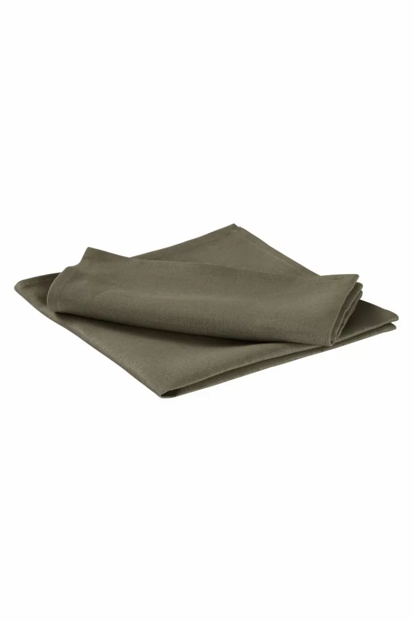 Servetter*Jotex ELI Linneservett 2-pack Mörk khakigrön
