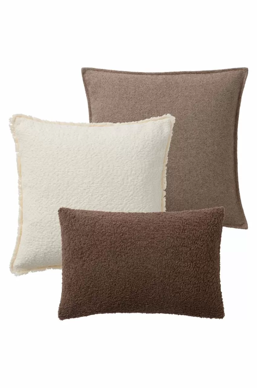 Prydnadskuddar & Fodral*Jotex GINO Kuddfodral 3-pack Brun/beige/naturvit