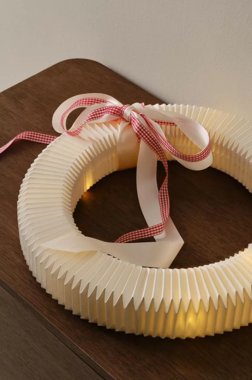 Julbelysning*Jotex GLORIA Krans Med Ljusslinga Naturvit