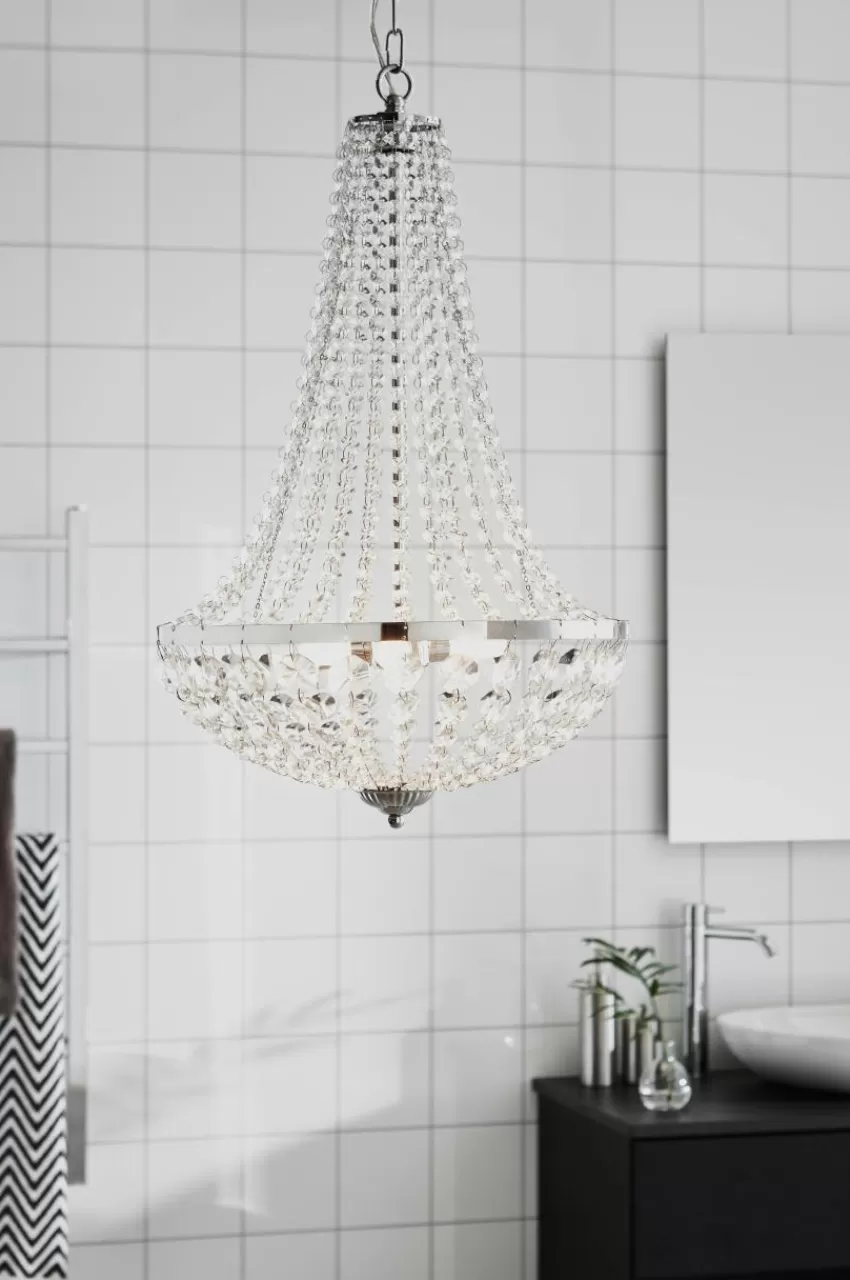 Kristallkronor & Takkronor*Jotex GRÄNSÖ Kristallkrona Krom/transparent