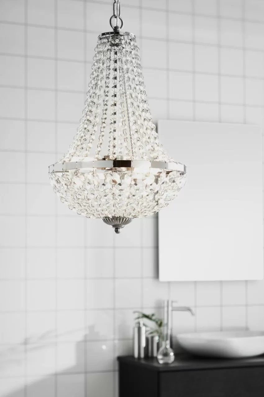 Kristallkronor & Takkronor*Jotex GRÄNSÖ Kristallkrona Krom/transparent