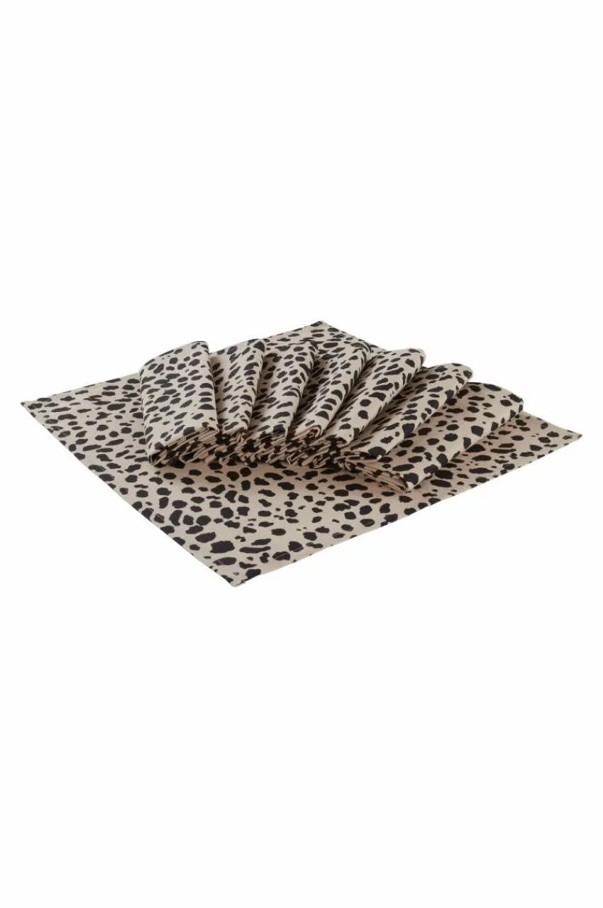 Servetter*Jotex LEO Servett 8-pack Beige/svart