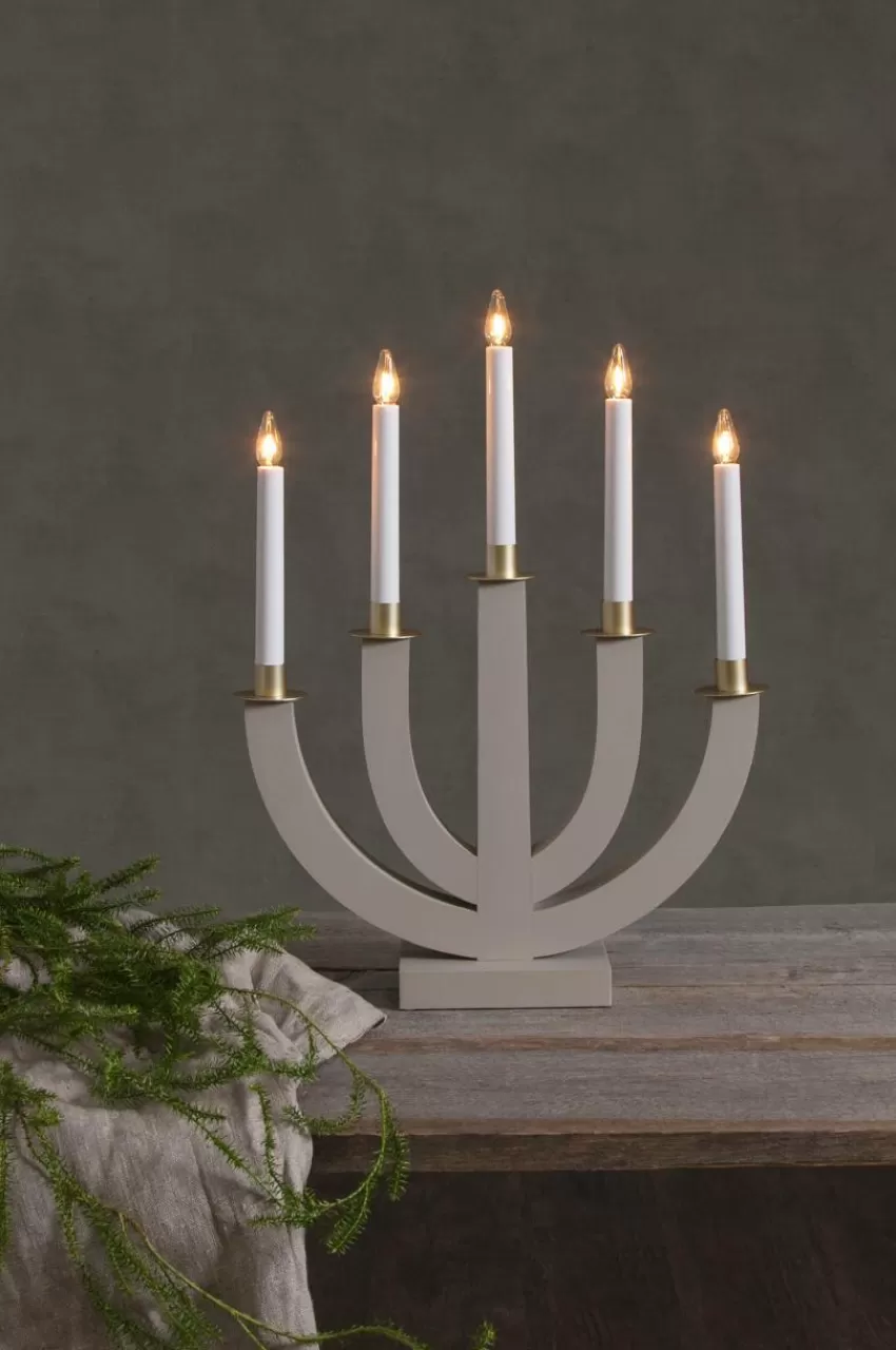 Julbelysning*Jotex Ljusstake Eli Beige