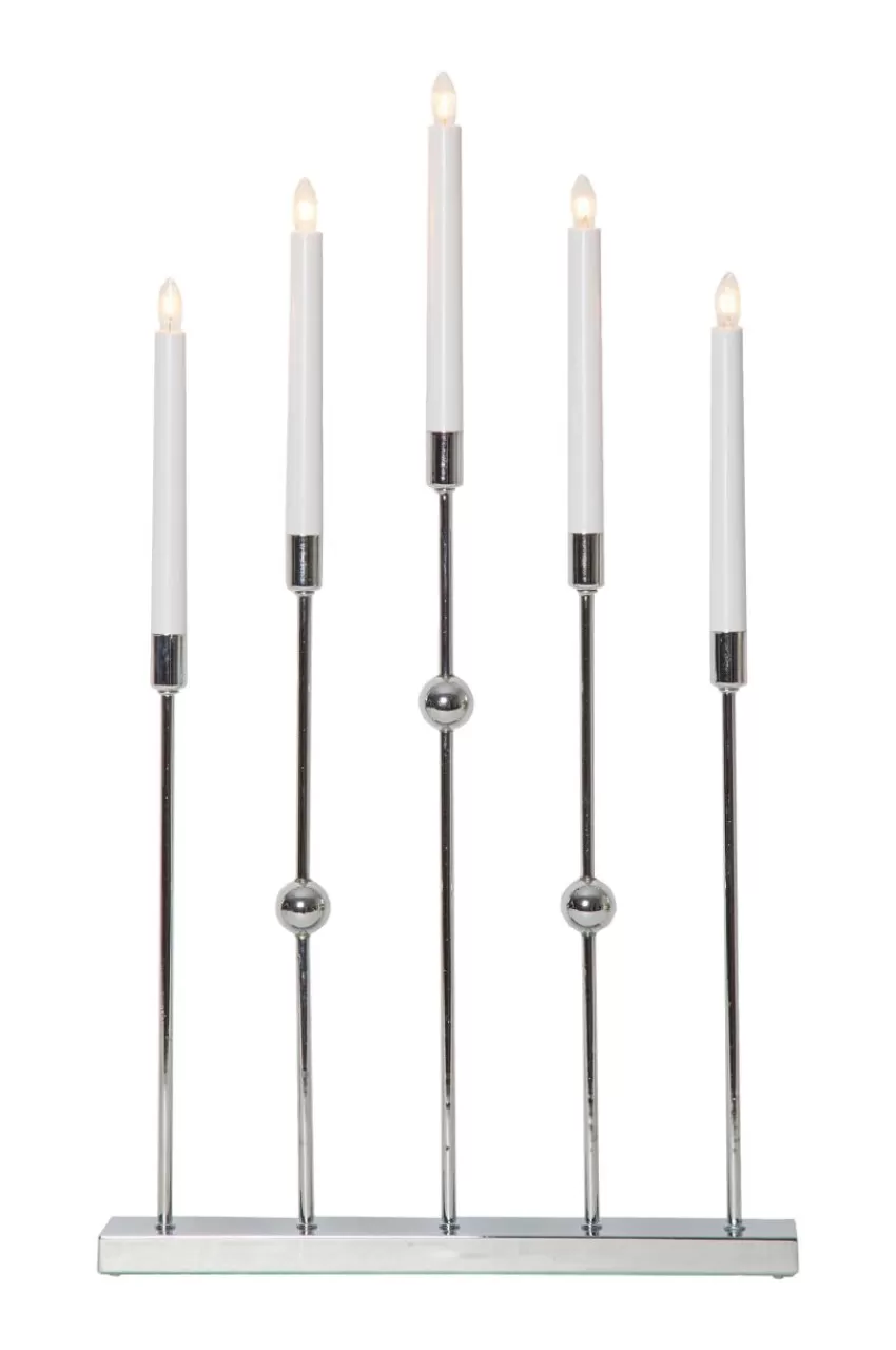 Julbelysning*Jotex Ljusstake Gustavo Höjd 64 Cm Chrome
