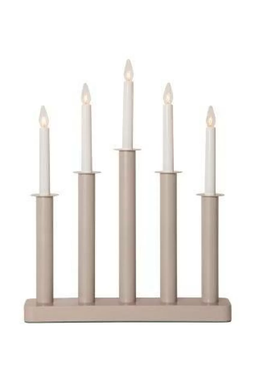 Julbelysning*Jotex Ljusstake Plate 45cm Beige