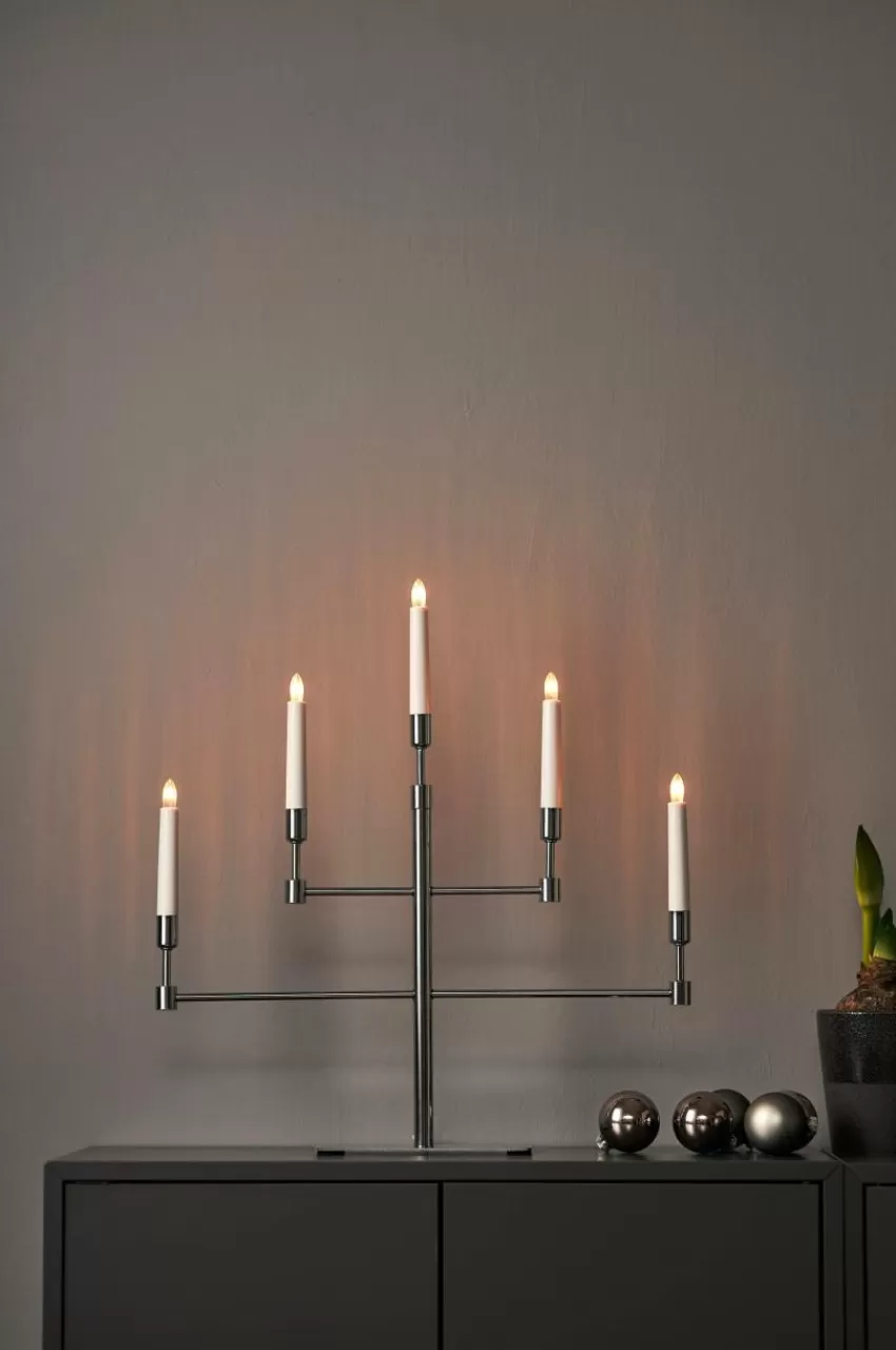 Julbelysning*Jotex Ljusstake Vide Höjd 53 Cm Chrome