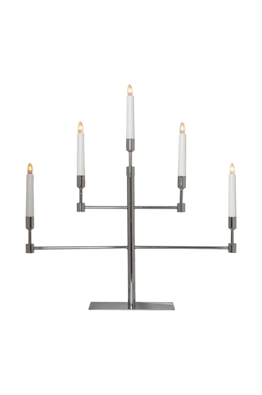 Julbelysning*Jotex Ljusstake Vide Höjd 53 Cm Chrome