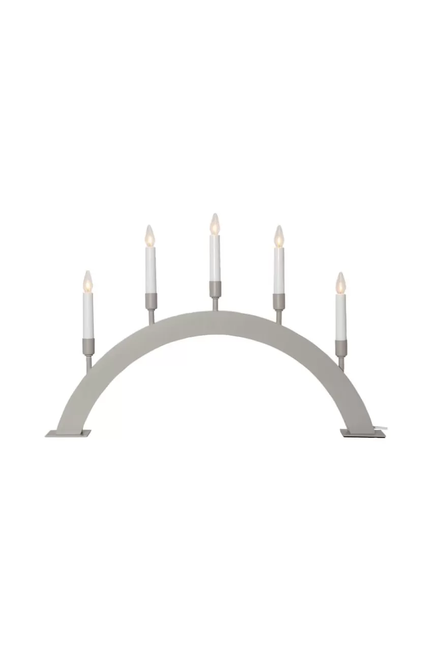 Julbelysning*Jotex Ljusstake Vind Höjd 38 Cm Beige