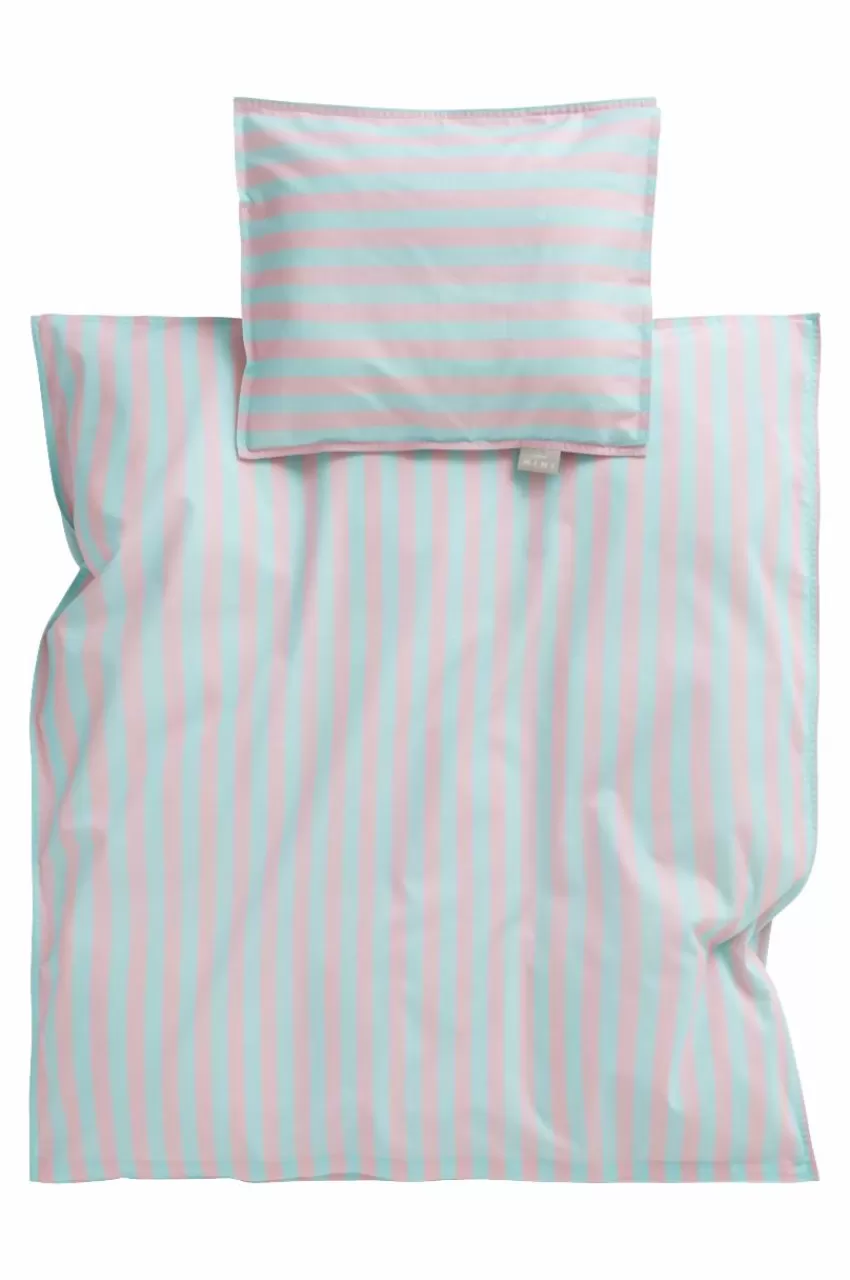 Barnsängkläder*Jotex LOUSA BABY Påslakanset Vagn/vagga - Ekologisk Rosa/blå
