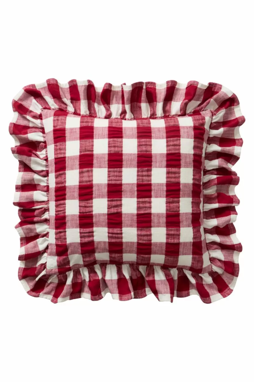 Prydnadskuddar & Fodral*Jotex MIMMI Kuddfodral 50x50 Cm Röd/vit