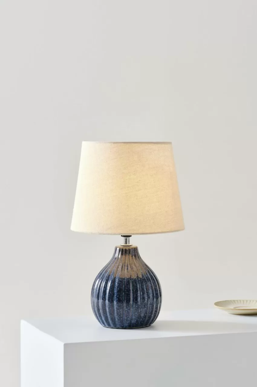 Bordslampor*Jotex MONA Bordslampa Blå/naturvit