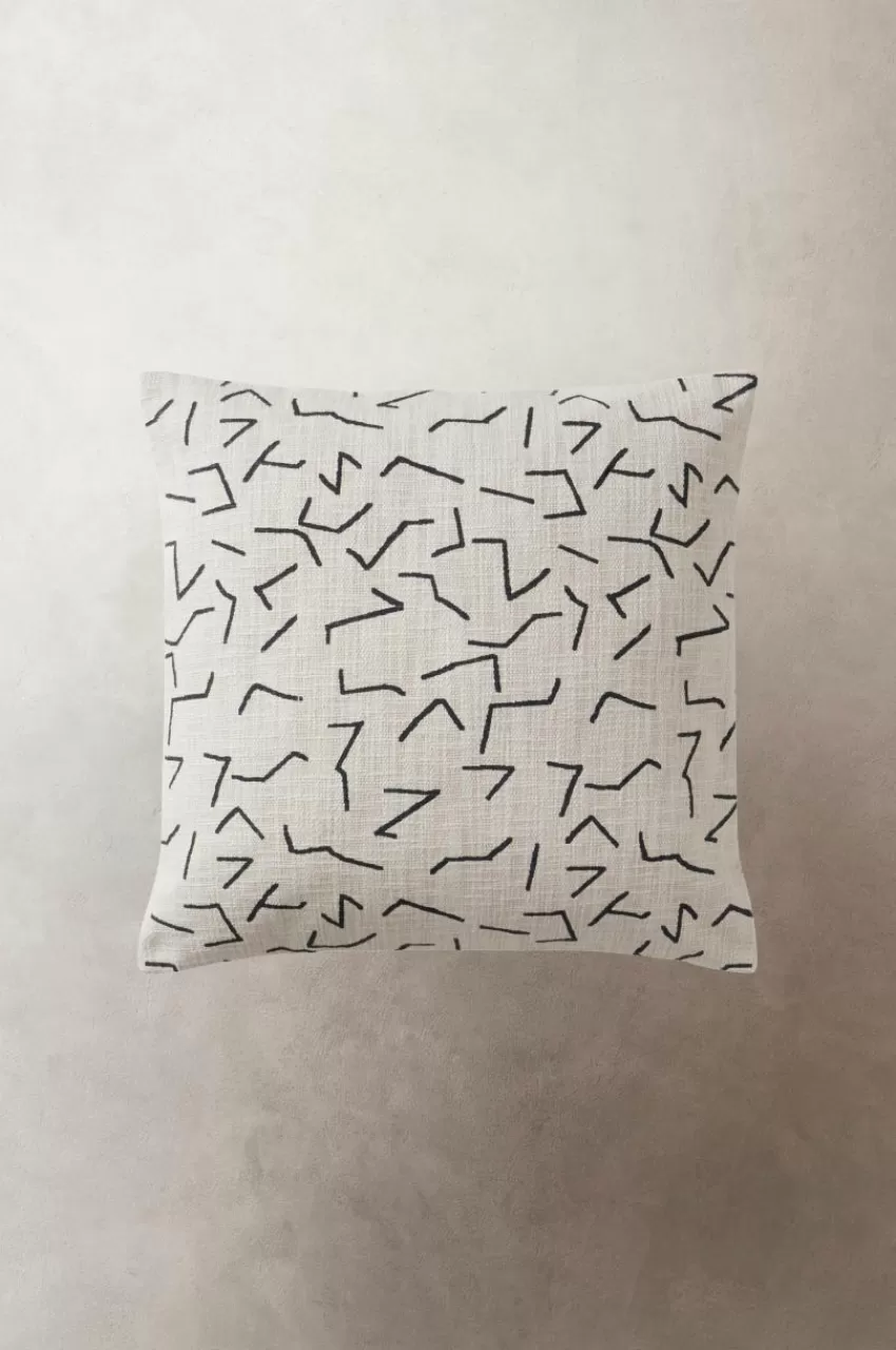 Prydnadskuddar & Fodral*Jotex ROYA Kuddfodral 50x50 Cm Naturvit/svart