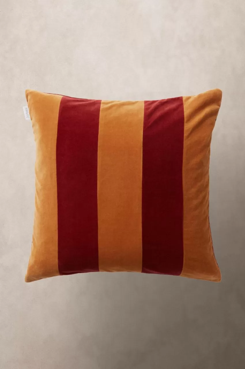Prydnadskuddar & Fodral*Jotex RUTH STRIPE Kuddfodral 50x50 Cm Brun/röd