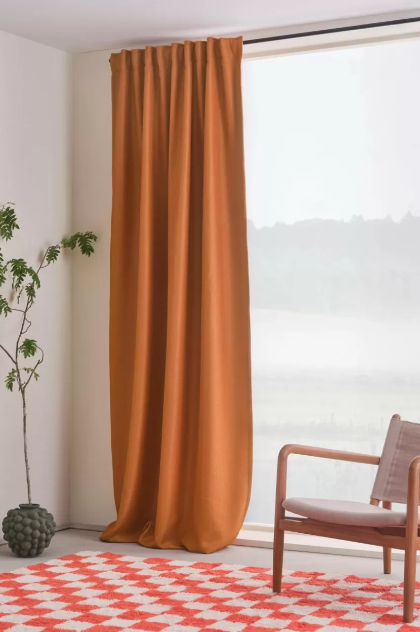 Mörkläggningsgardiner*Jotex SHADOW Mörkläggningsgardin 1 Längd Bränd orange
