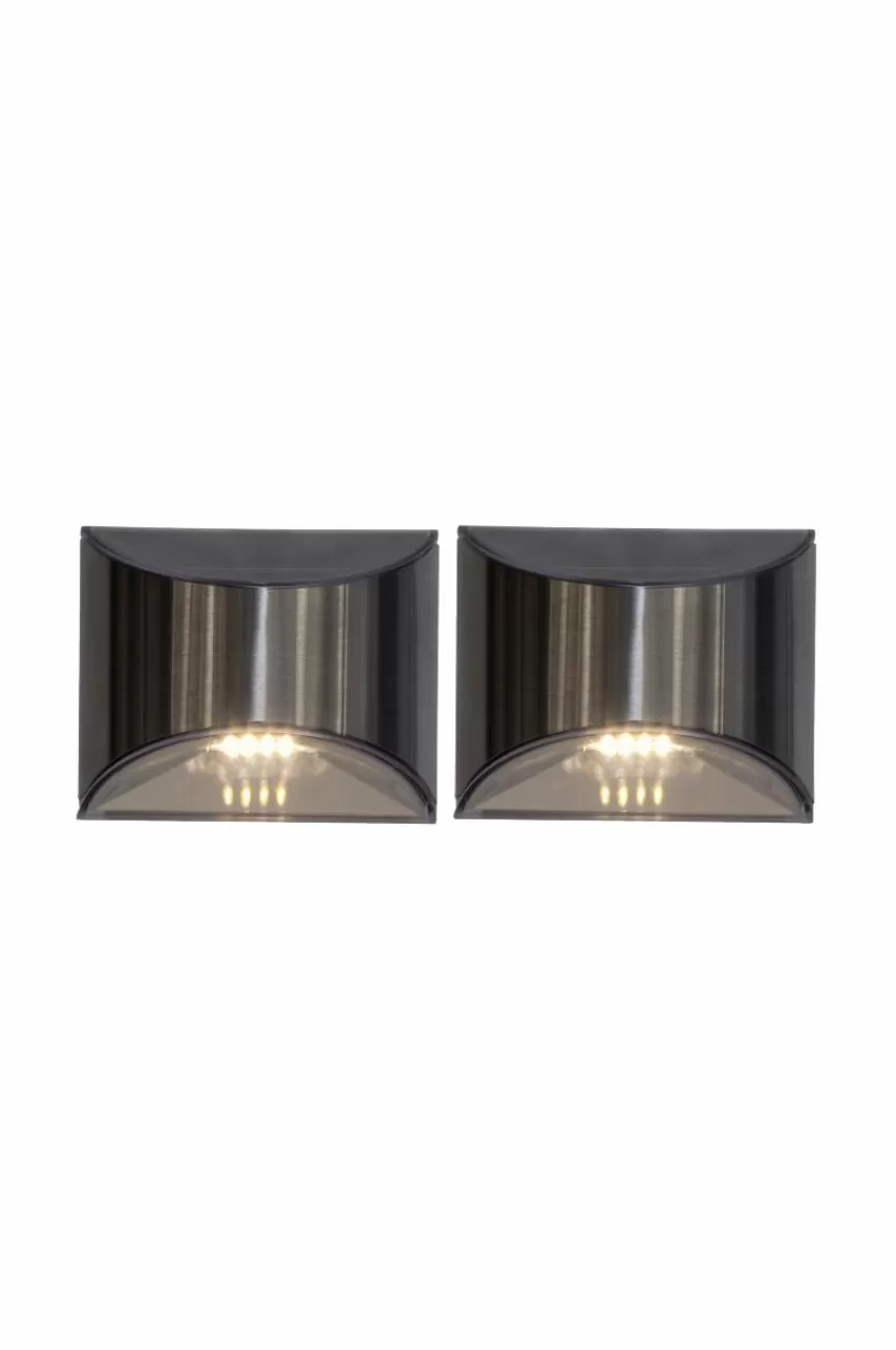 Utebelysning | Utebelysning*Jotex Solcells Vägglykta Wally 2 P Silver