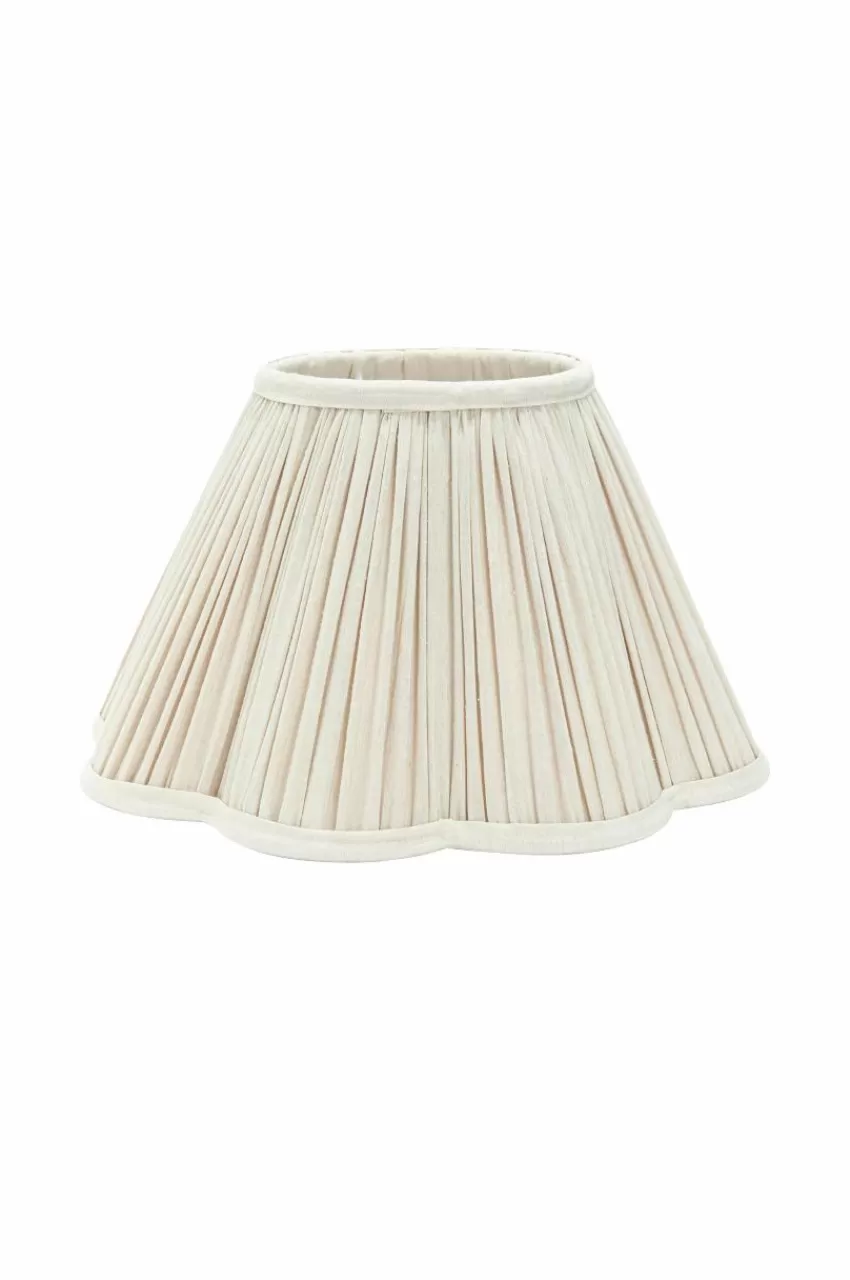 Lampskärmar*Jotex Toppringskärm Siv Plissé 35 Cm Ivory
