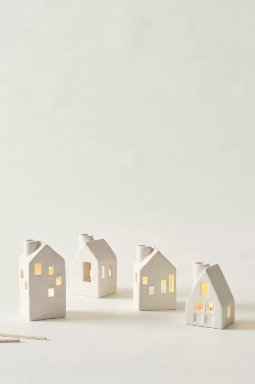 Ljuslyktor*Jotex VILLAGE Ljuslykta 4-pack Vit