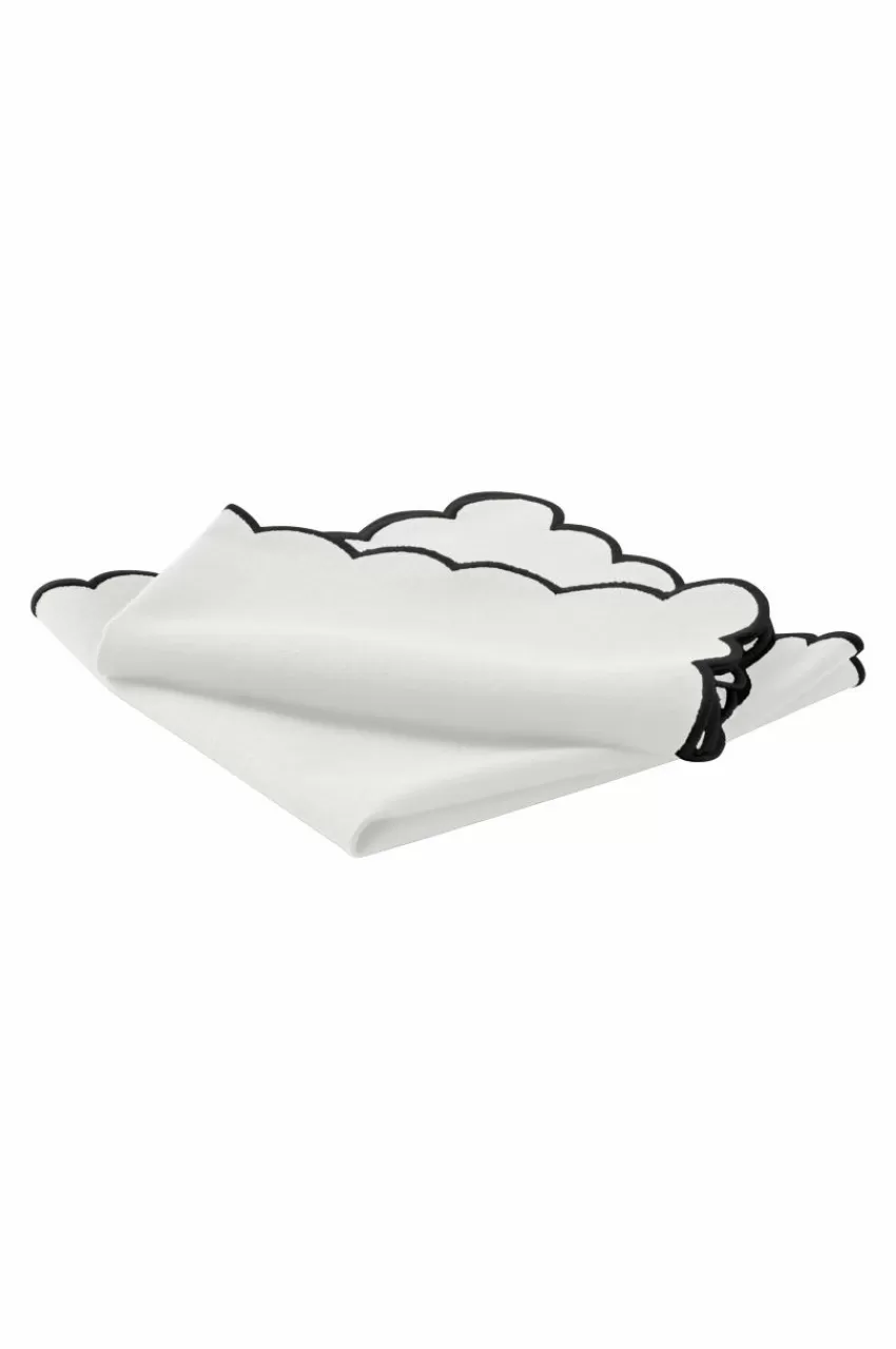 Servetter*Jotex VIVIAN Servett 2-pack Naturvit/svart