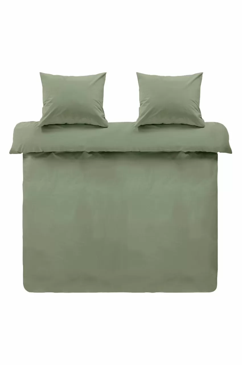 Påslakanset*Jotex ZACK PERCALE Påslakanset Dubbelsäng Ekologisk Khaki