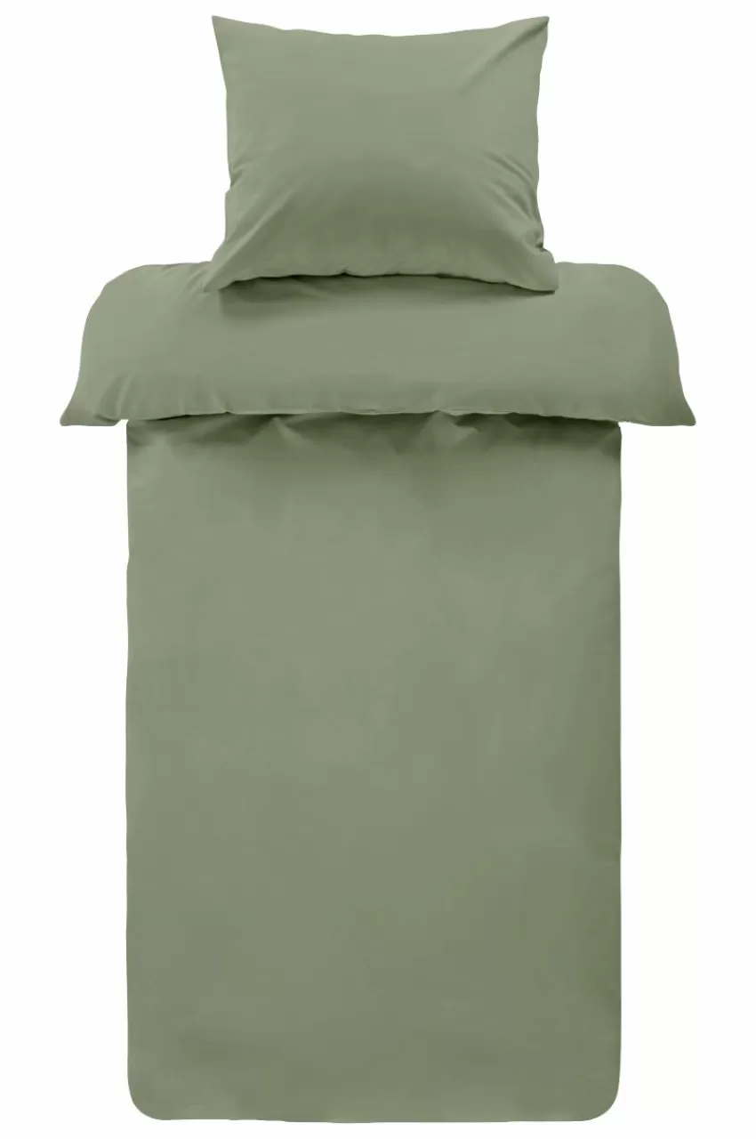 Påslakanset*Jotex ZACK PERCALE Påslakanset Enkelsäng - Ekologisk Khaki